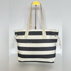 Striped Navy and Cream Tote Bag